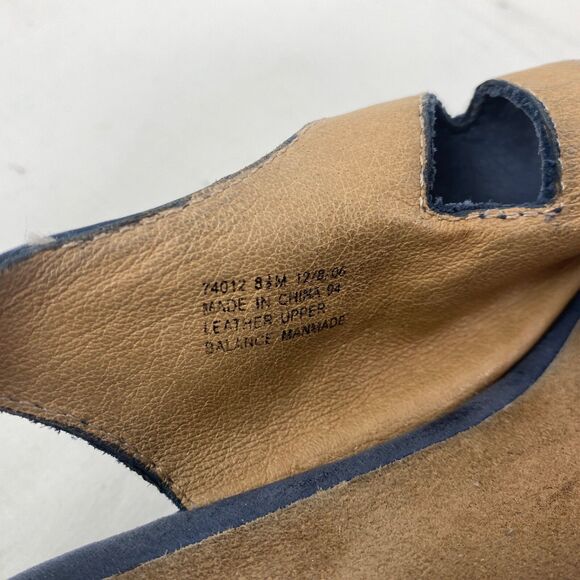 Vintage Clarks Artisans Blue Leather Cushioned Sandals Womans 8.5 Arch Support - Picture 8 of 8